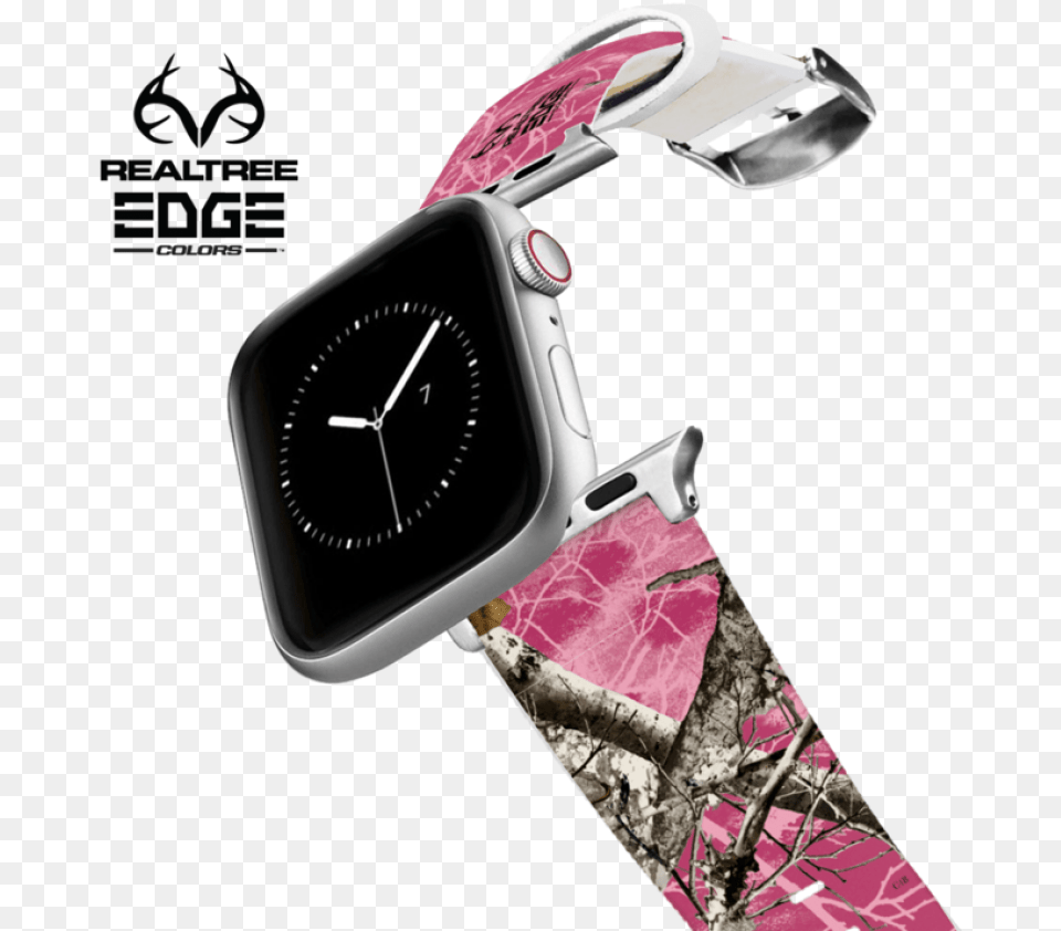 Realtree Edge Pink Apple Watch Band Apple Watch Cat Band, Arm, Body Part, Person, Wristwatch Png Image