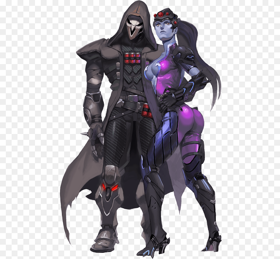 Reaper And Widowmaker Overwatch, Adult, Female, Person, Woman Png Image