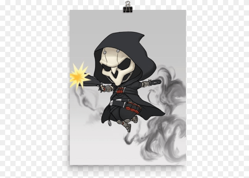 Reaper Chibi Wallpaper Overwatch Book, Comics, Publication, Person Free Png Download