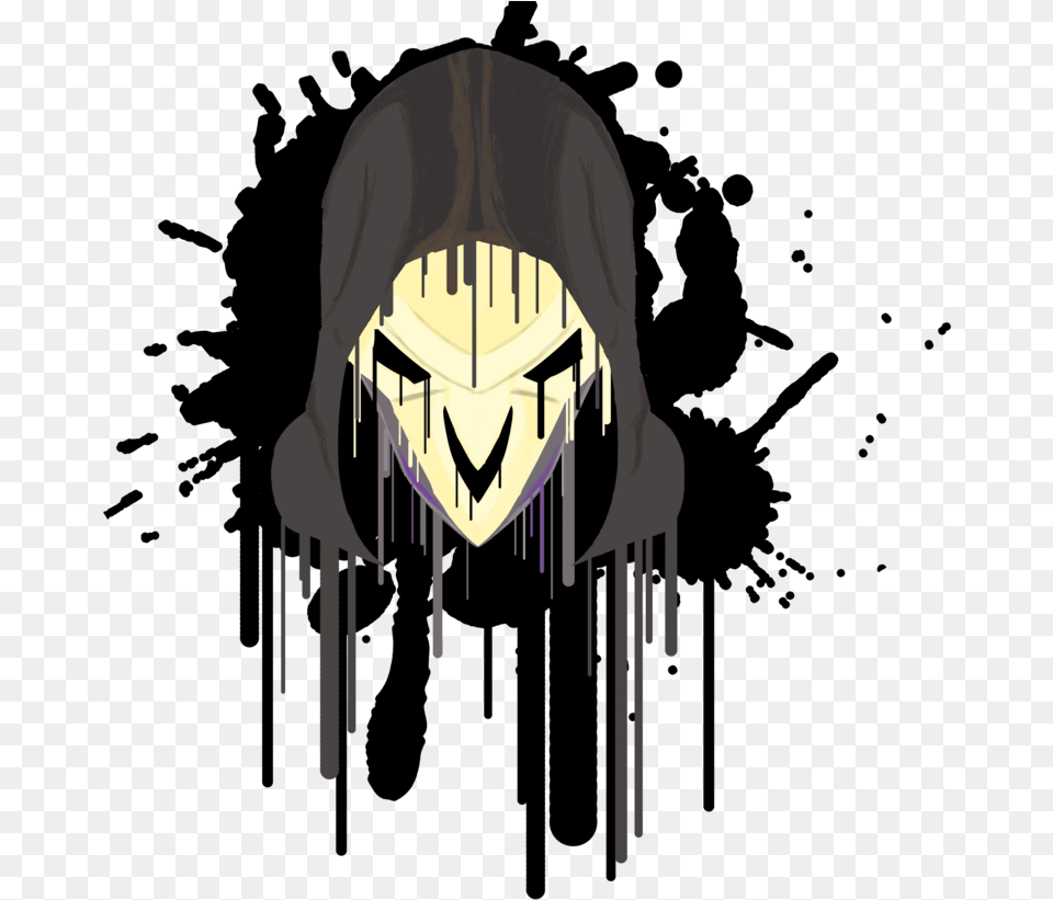 Reaper Overwatch Paint By Keithyboy Da3vz3g Reaper Logo Overwatch, Adult, Sweatshirt, Sweater, Person Free Png