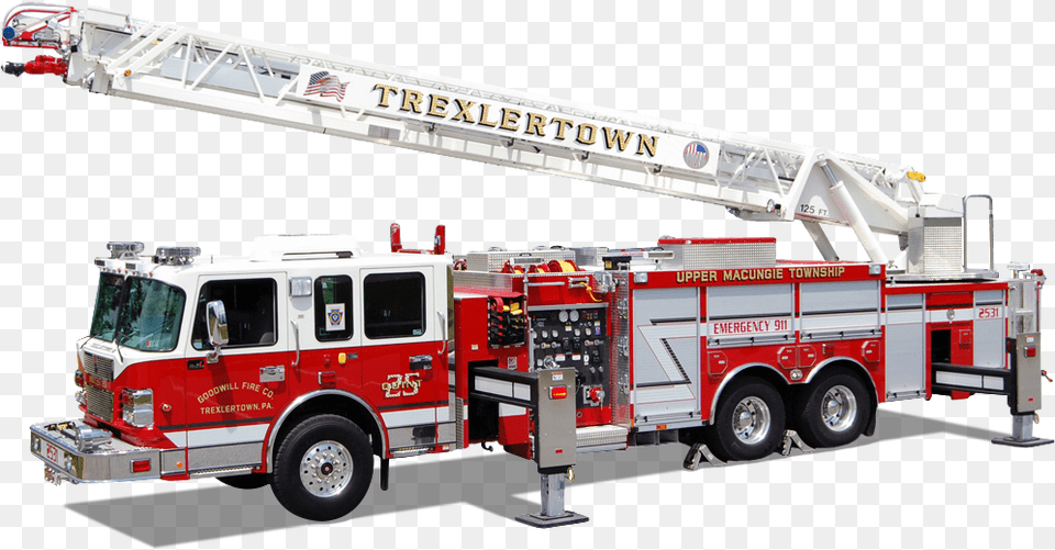 Rear Mount Ladder Spartan Emergency Response Fire Truck With Ladder, Transportation, Vehicle, Machine, Wheel Free Png