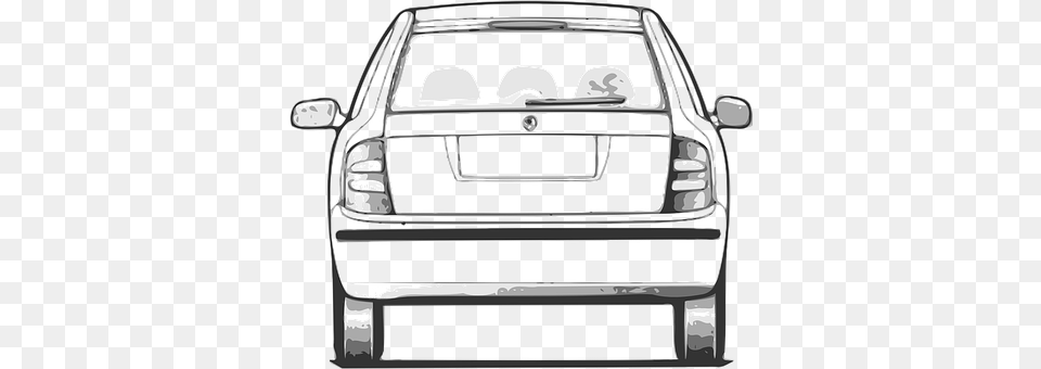 Rear View Of Auto Car, Sedan, Transportation, Vehicle Png Image