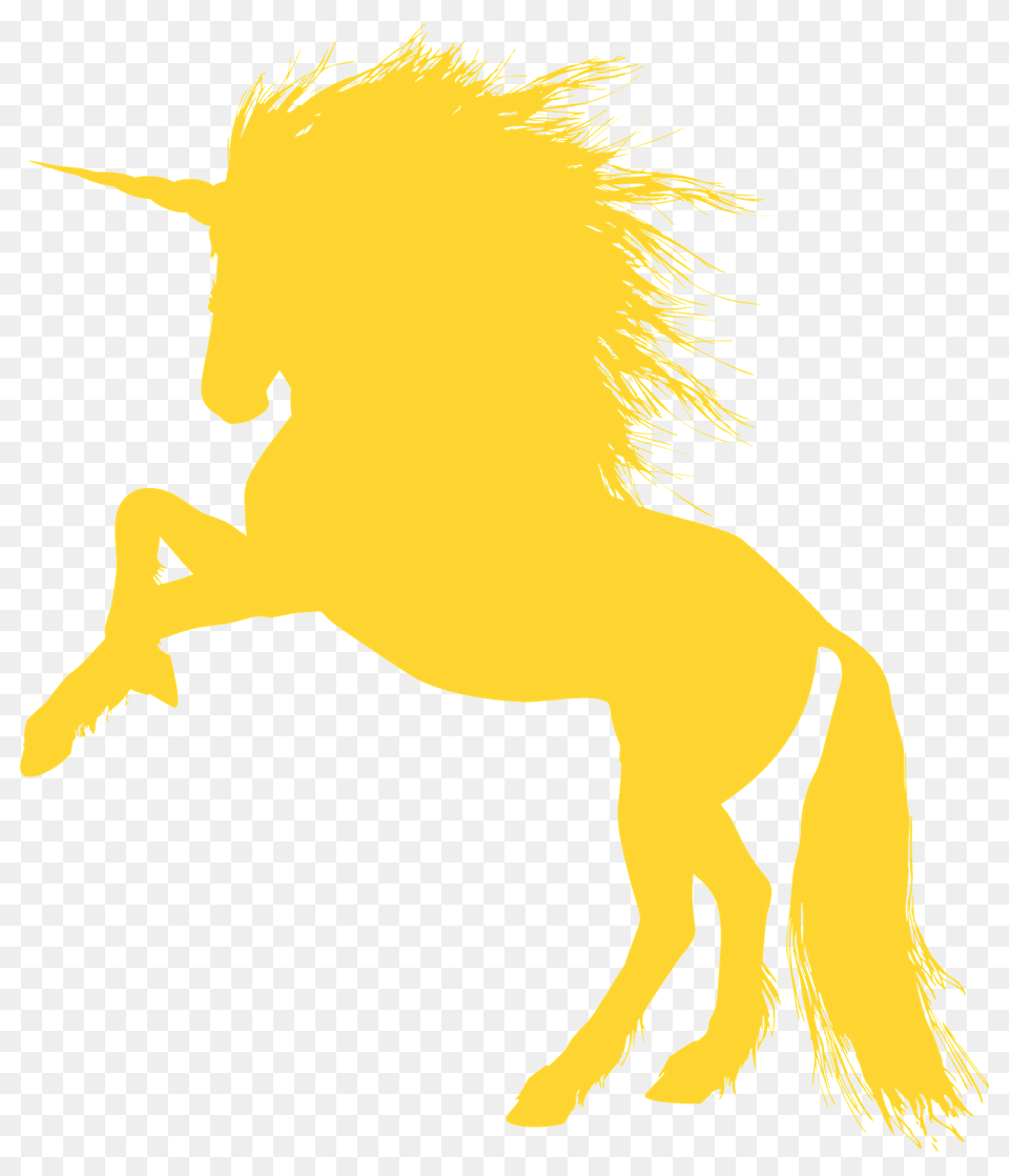 Rearing Unicorn Silhouette, Baby, Person, Animal, Mammal Free Png