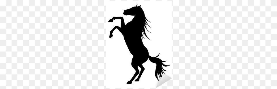 Rearing Up Graceful Black Silhouette Horse Vector Rearing Horse Silhouette, Stencil, Animal, Mammal, Kangaroo Free Png