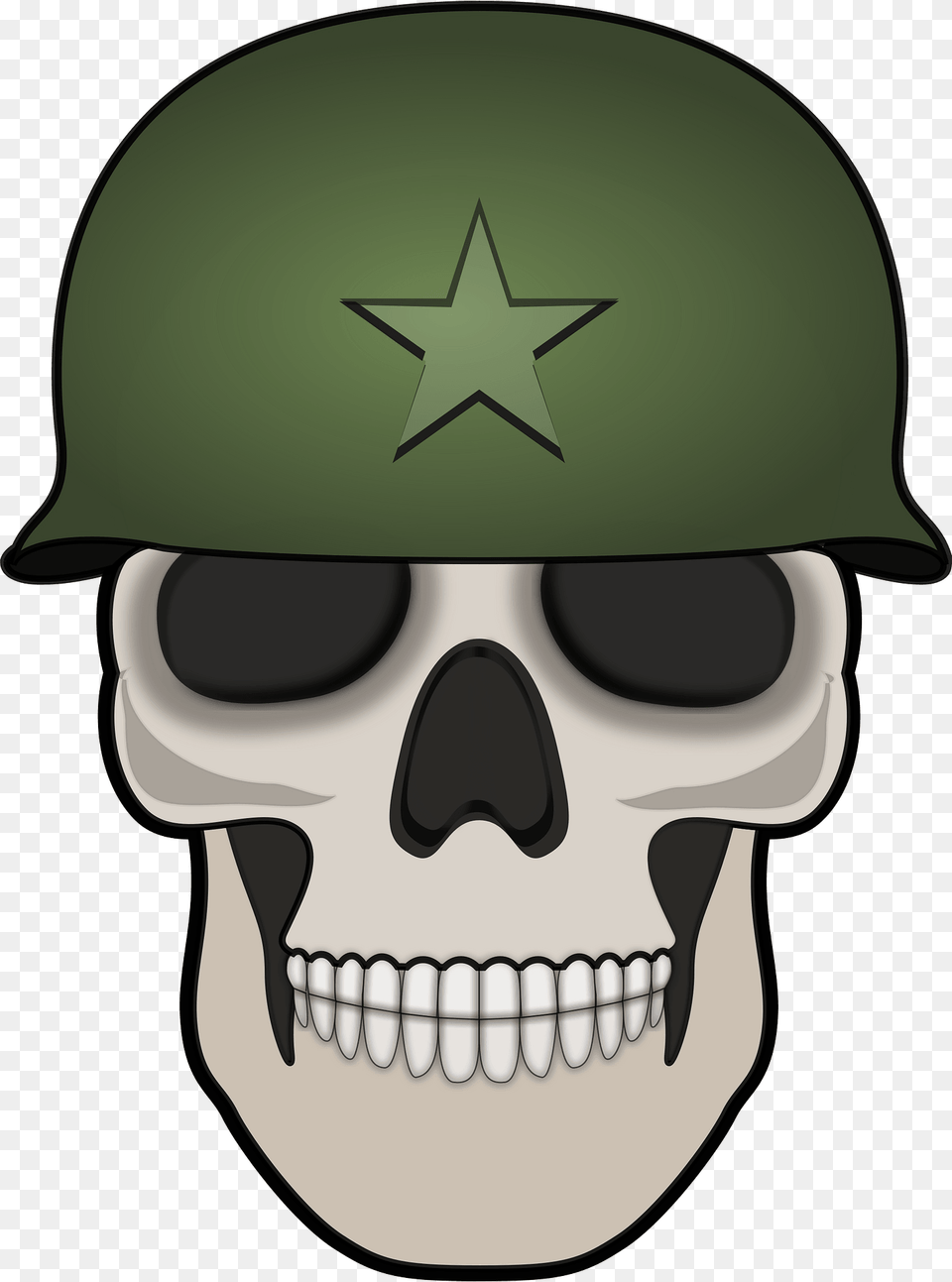 Reawakening Skull Wearing A Military Helmet Clipart, Clothing, Hardhat, Symbol Png