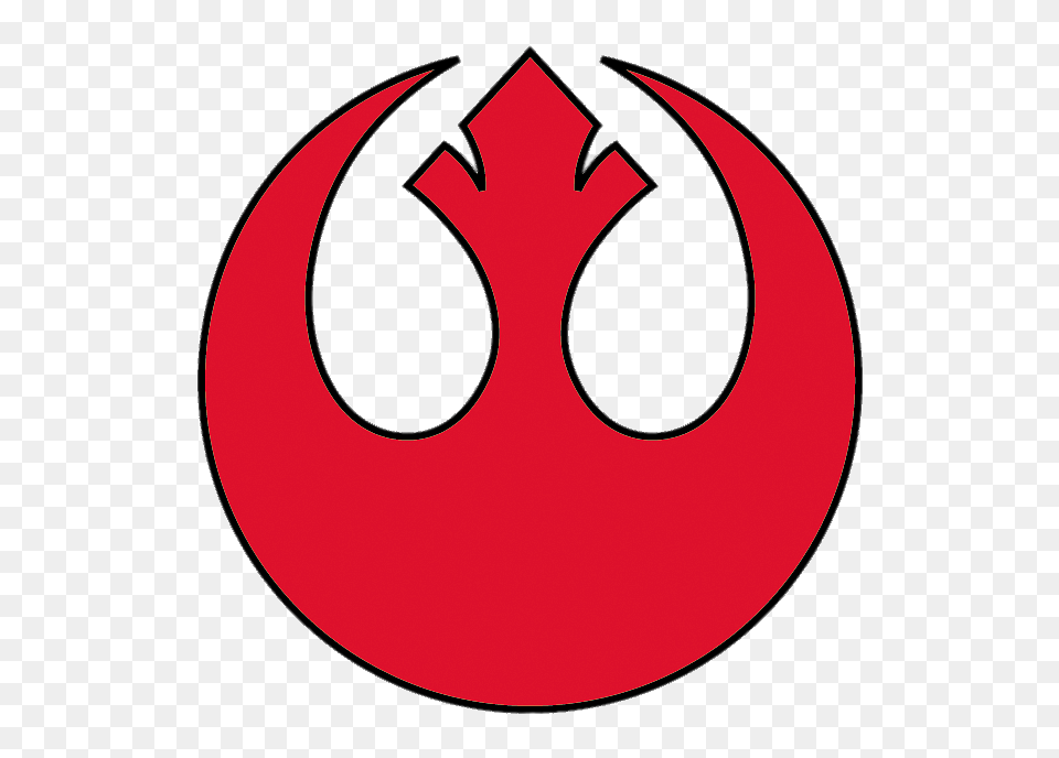Rebel Alliance Logo Red With Black Outline, Symbol, Disk Free Png Download