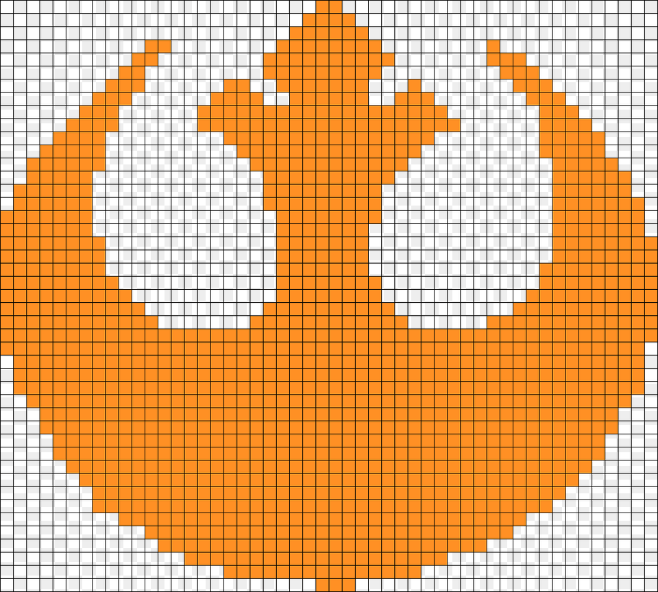 Rebel Alliance Symbol Perler Bead Pattern Bead Sprite Free Easy Cat Cross Stitch Pattern Png Image