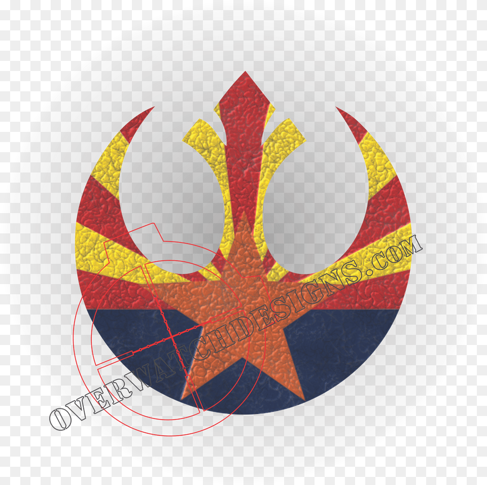Rebel Arizona Emblem, Symbol, Logo, Machine, Spoke Png Image