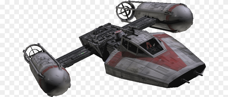 Rebel Fighter Spotlight Star Wars Y Wing, Aircraft, Spaceship, Transportation, Vehicle Free Png