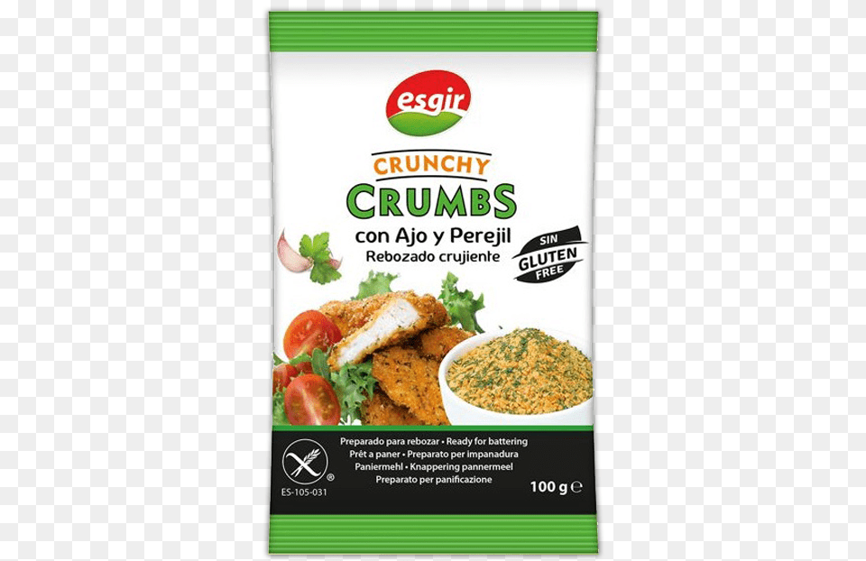 Rebozados Crunchy Crumbs Con Ajo Y Perejil Sin Gluten Esgir Gluten Crunchy Crumbs, Advertisement, Food, Lunch, Meal Free Transparent Png