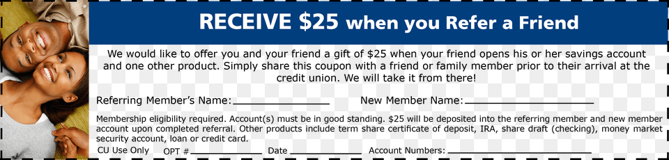 Receive 25 When You Refer A Friend Coupon Coupon, Adult, Person, Woman, Female Free Png Download