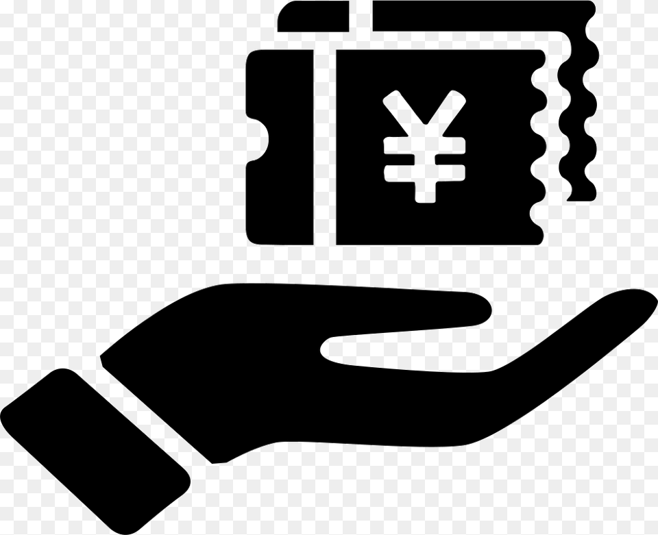 Receive A Coupon Price Icon Rmb, Stencil, Clothing, Glove, Body Part Free Png Download