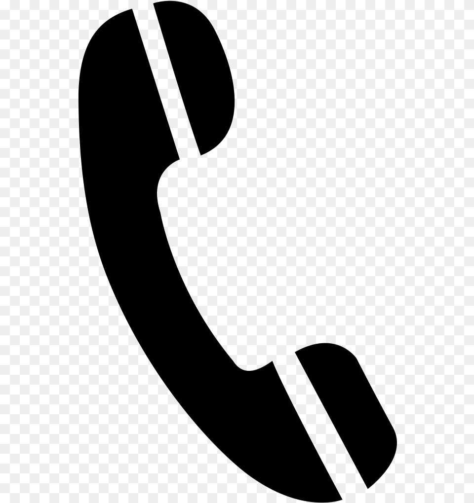 Receiver Phone Clipart, Gray Png