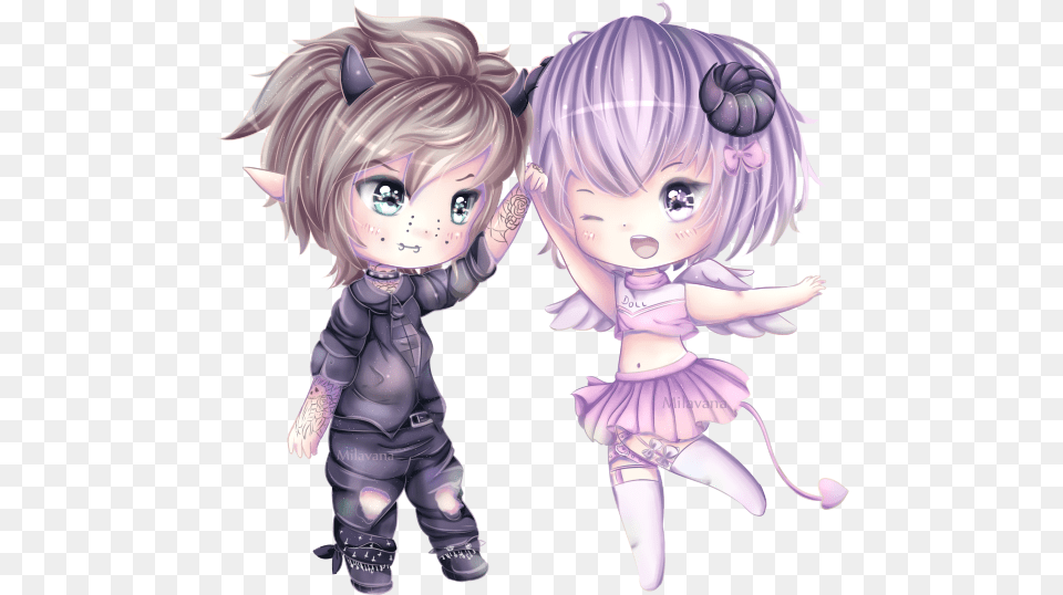 Recent Couple Chibi Commission Lt3 Cartoon, Book, Comics, Publication, Baby Free Transparent Png