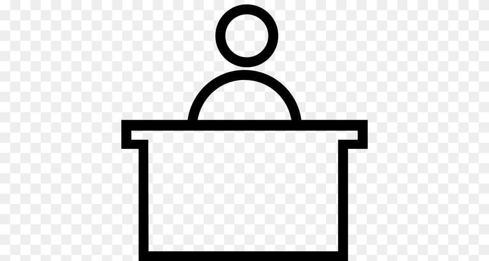 Reception Airport Reception Airport Receptionist Icon With, Gray Png Image