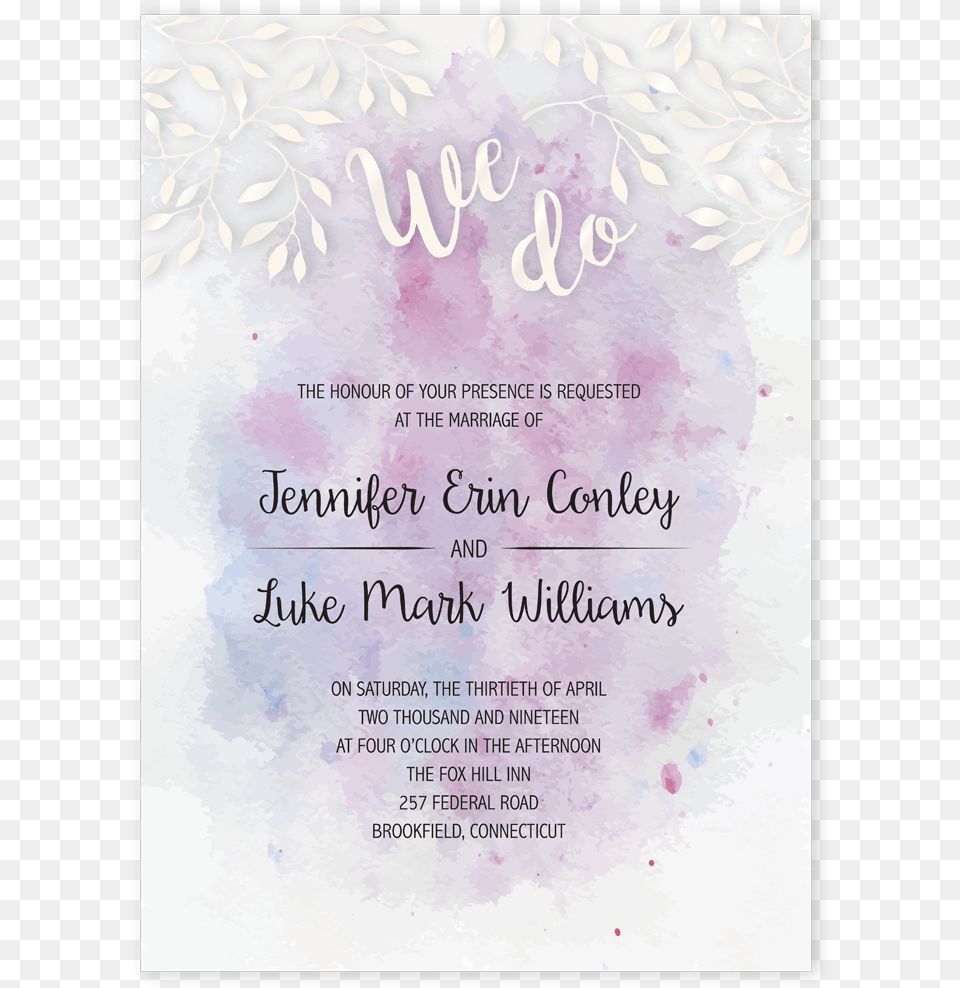 Reception Card Brush Strokes Poster, Advertisement, Text Free Png