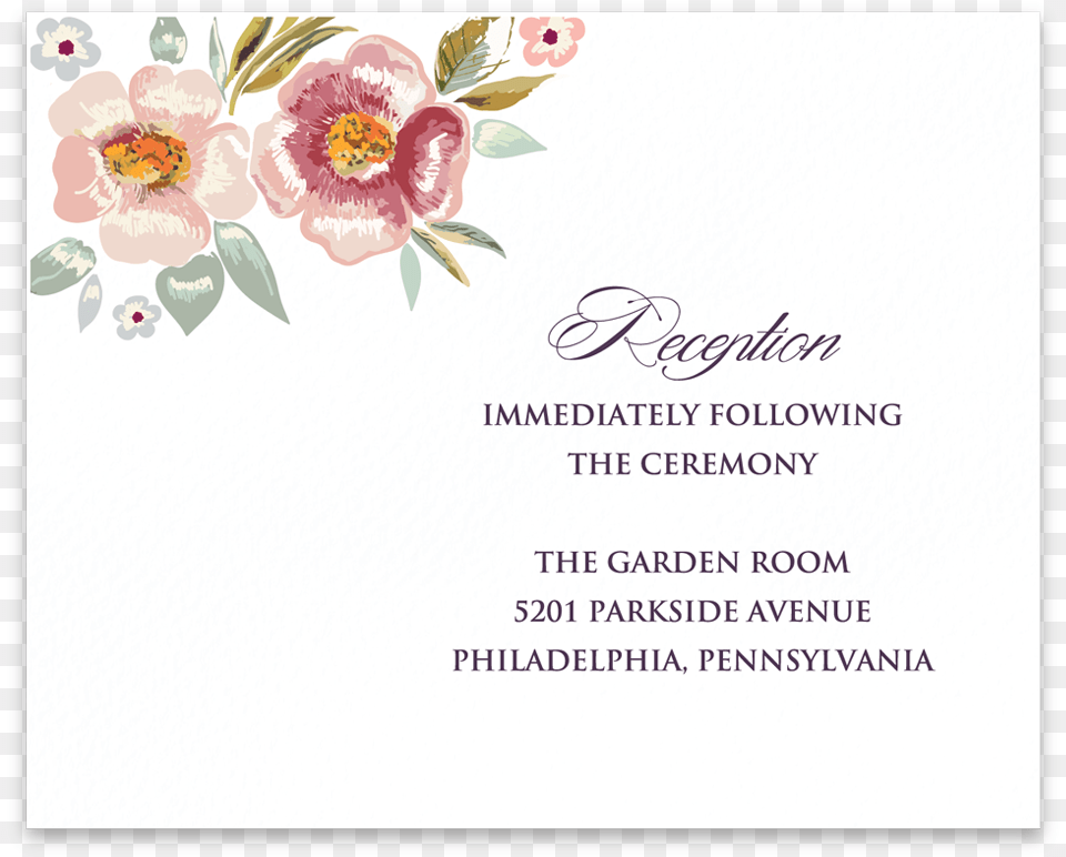 Reception Card Faded Blooms Garden Roses, Envelope, Greeting Card, Mail, Text Png