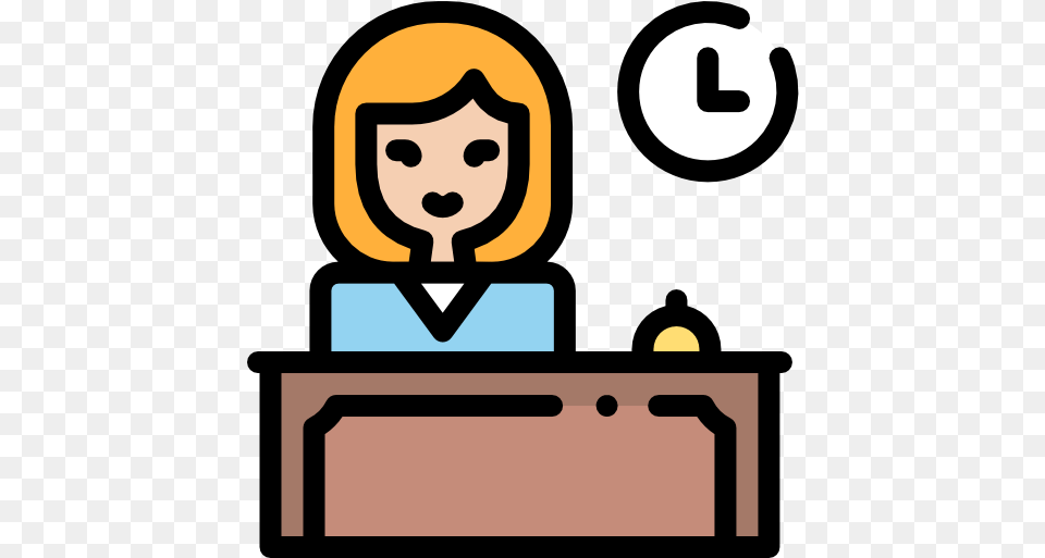 Receptionist Free Vector Icons Designed Hard, People, Person, Furniture, Table Png Image