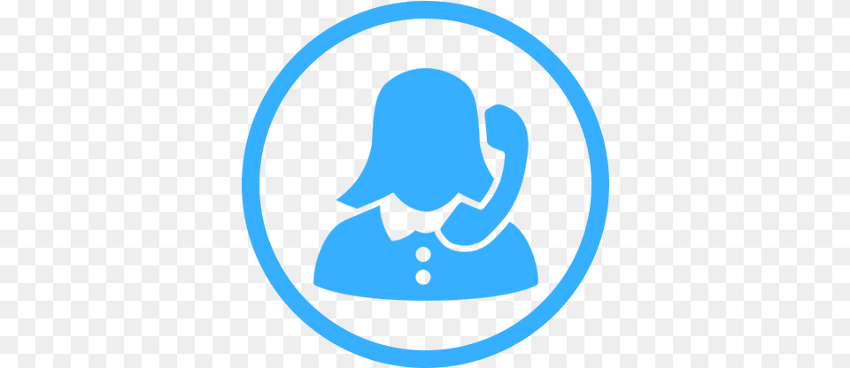 Receptionist Icon With No Receptionist Blue, Baby, Person, Face, Head Png Image