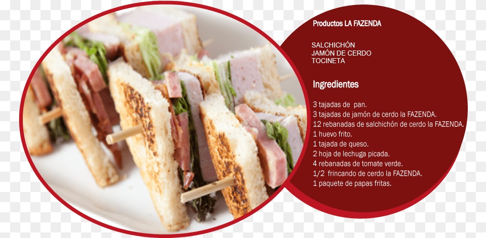 Receta De Club Sandwich, Food, Lunch, Meal, Meat Png