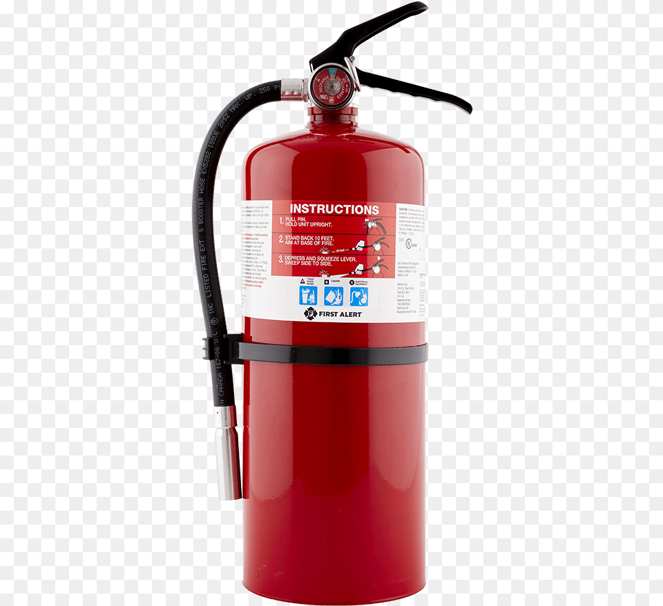 Rechargeable Commercial Fire Extinguisher First Alert Fire Extinguisher, Cylinder, Bottle, Shaker Free Png