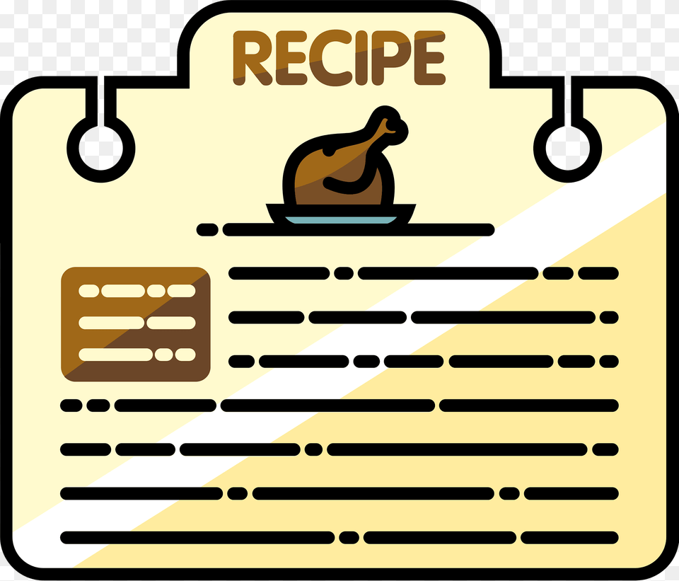 Recipe Card Clipart, Text Free Transparent Png