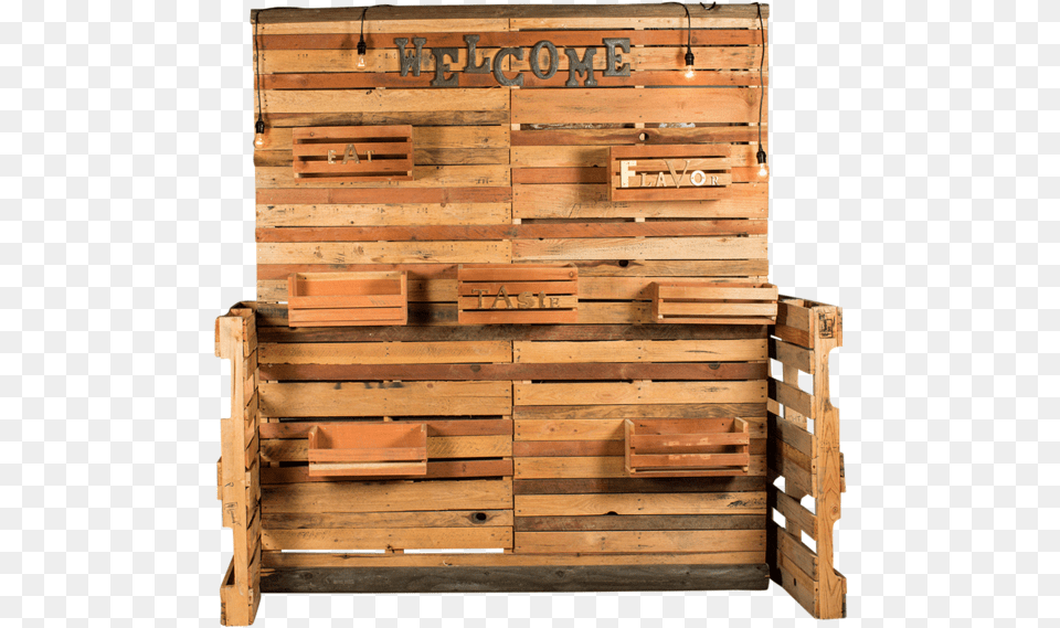 Reclaimed Pallet Facade Chest Of Drawers, Box, Crate, Wood Free Png Download