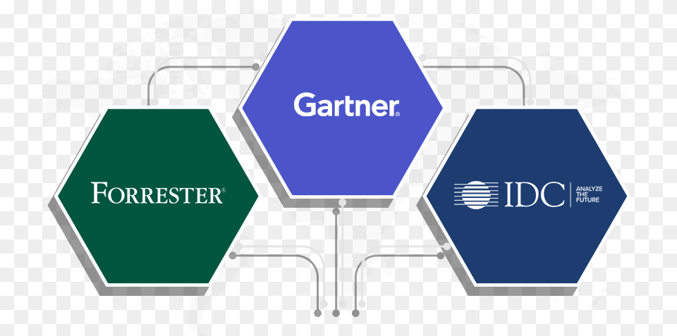 Recognized In The 2019 Gartner Magic Quadrant Forrester Traffic Sign, Symbol, Road Sign Free Png Download