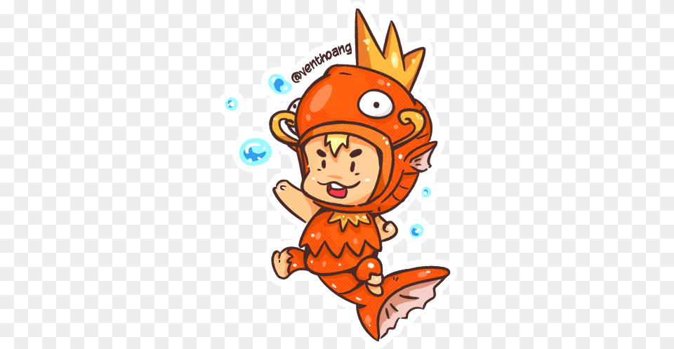 Recolor Pokemon Orange Magikarp Kid Magrimp Vent Hoang Magikarp, Face, Head, Person, Baby Free Png