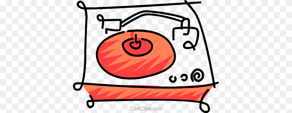 Record Player Royalty Vector Clip Art Illustration, Electronics, Device, Grass, Lawn Free Png