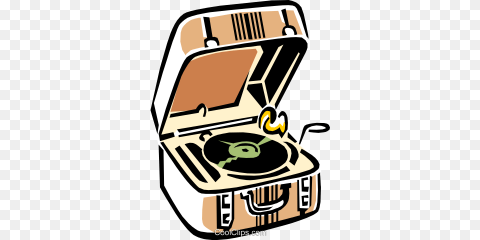 Record Playerphonograph Royalty Vector Clip Art Illustration, Device, Grass, Lawn, Lawn Mower Free Transparent Png