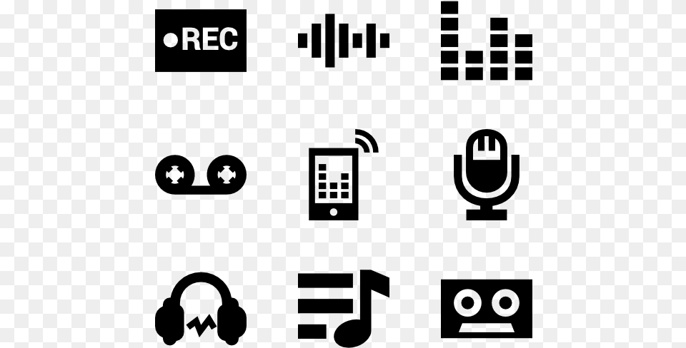 Recording Icon, Gray Png