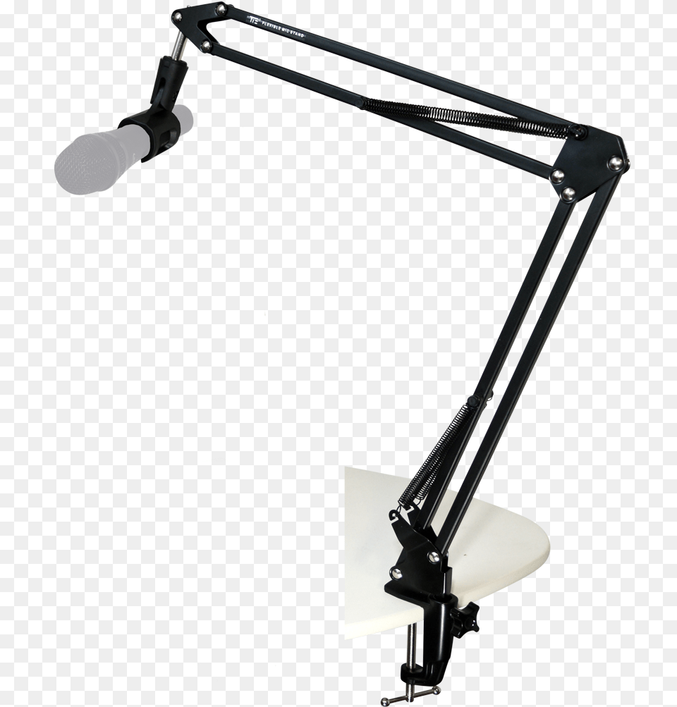Recording Microphone With Stand Mic Stand Table, Electrical Device, Lamp, Lighting, Lampshade Free Png Download