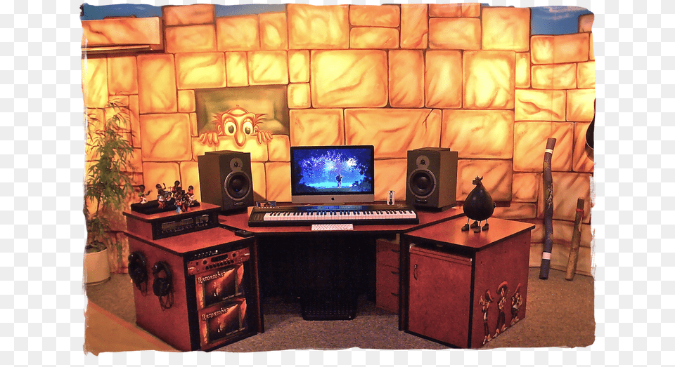 Recording Studio Computer Desk, Computer Hardware, Electronics, Screen, Hardware Free Transparent Png