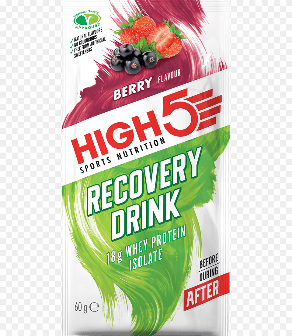 Recovery Drink Berry 60g Front Rgb Drink, Advertisement, Poster, Fruit, Produce Png Image