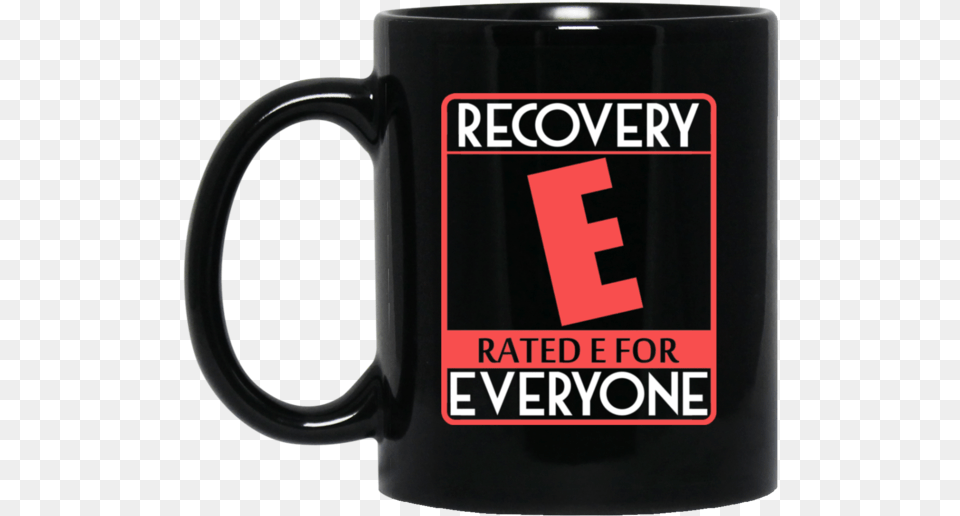 Recovery Rated E For Everyone 11oz 15oz Black Mugs Deadpool Drink Coffee Chibi, Cup, Beverage, Coffee Cup Free Png