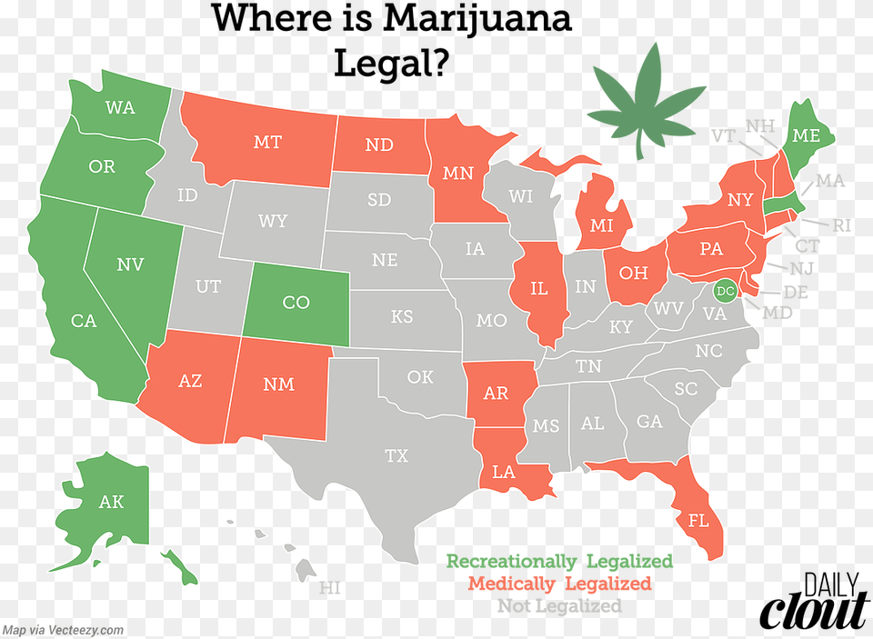 Recreational Marijuana States 2017, Chart, Plot, Map, Atlas Free Transparent Png
