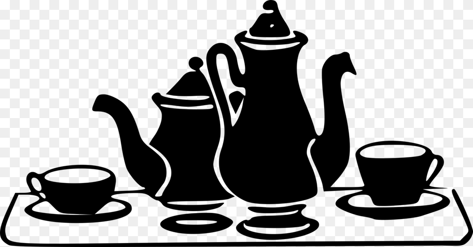 Recreationservewarecup Coffee And Tea Pot Clipart, Gray Free Transparent Png