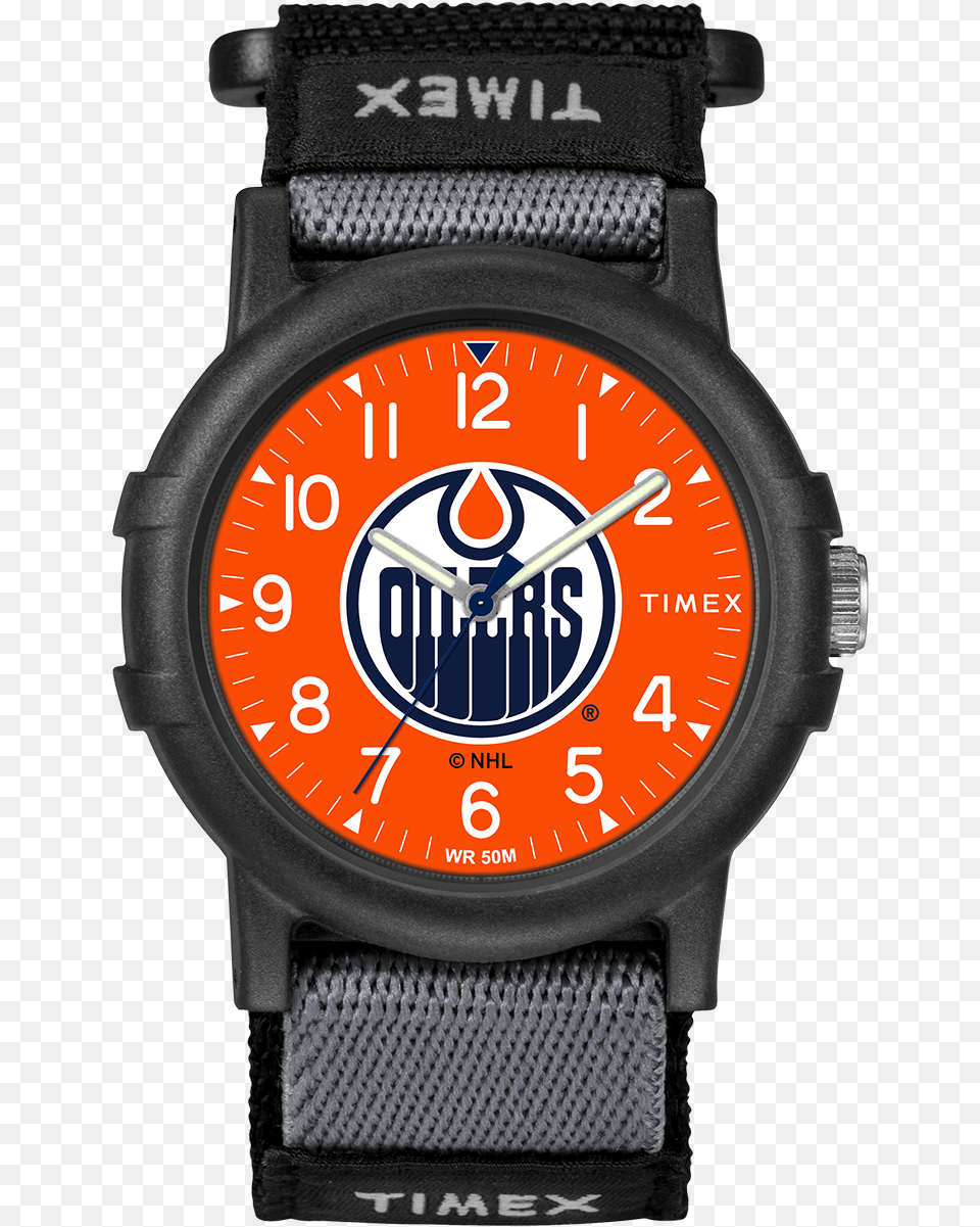 Recruit Edmonton Oilers Large Timex Camper Watch, Arm, Body Part, Person, Wristwatch Png Image