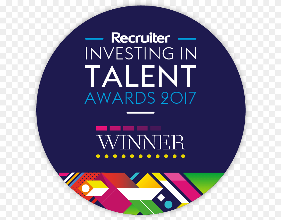 Recruiter Official Logos 2017 Winner Recruiter Investing In Talent, Advertisement, Poster, Disk, Dvd Free Png