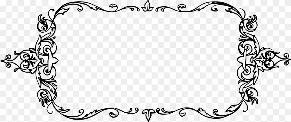 Rectangle Black And White Frame, Gray Free Transparent Png