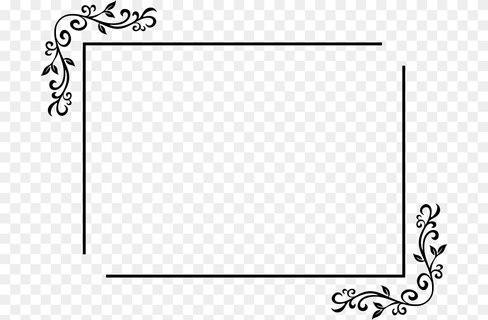 Rectangle Black Frame, Gray Free Png