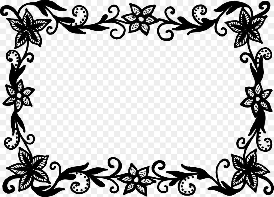 Rectangle Flower Frame Vector Transparent Svg Flower Frame Vector, Art, Floral Design, Graphics, Pattern Free Png Download