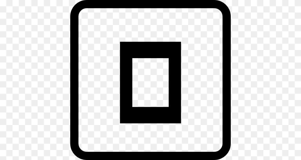 Rectangle Outline In Square Button, Text Free Png