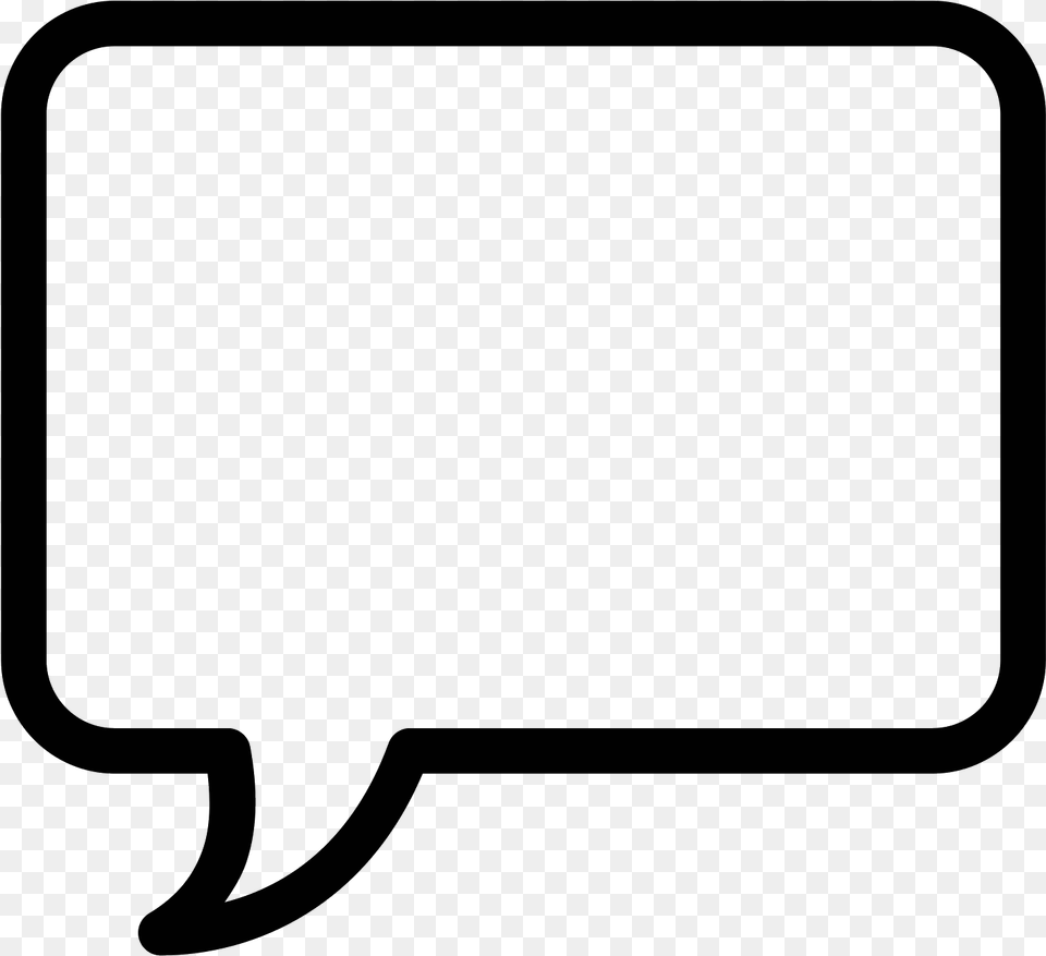 Rectangle Speech Bubble, Gray Png