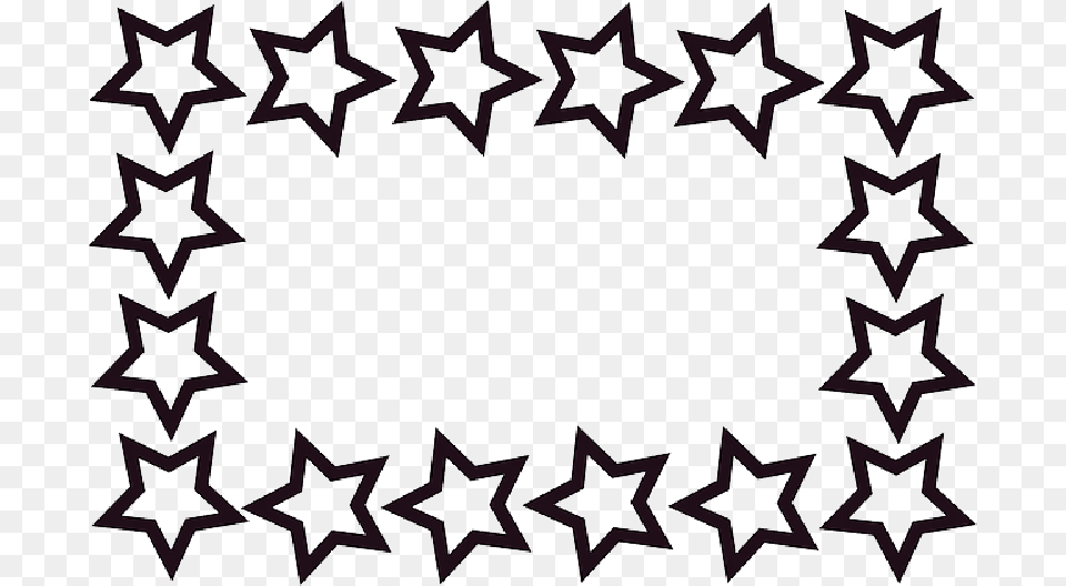 Rectangle Stars Frame Border Star Border Clip Art, Star Symbol, Symbol Free Png