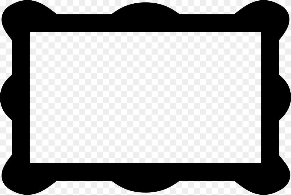 Rectangular Frame With Rounded Corners Icon White Board, Electronics, Screen Free Png Download