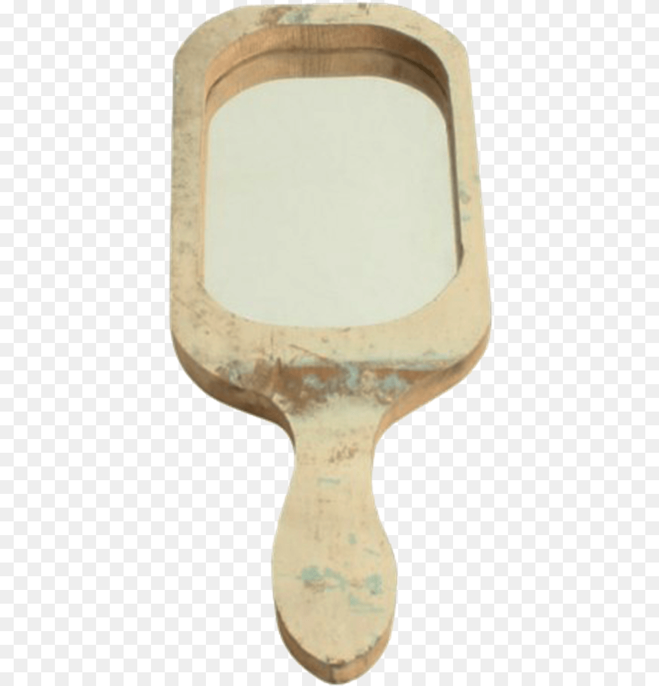 Rectangular Hand Mirror Scrapwood Paint Brush Png