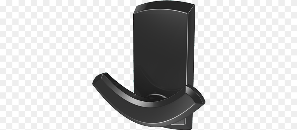 Rectangular Plastic Double Hook In Black Plastic, Furniture, Handle Free Png