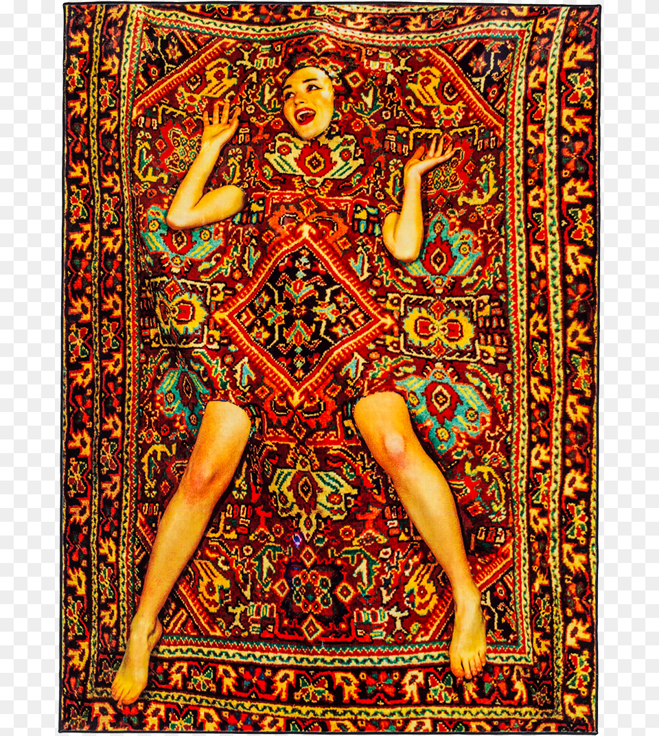 Rectangular Rug Lady On Carpet 0 Lady On Carpet Seletti, Accessories, Tapestry, Art, Ornament Free Png Download